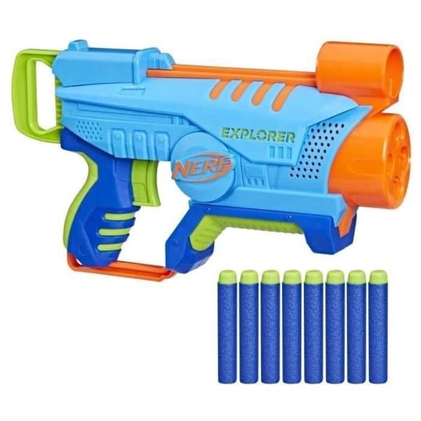 Nerf Elite Junior - NERF - Explorer Easy-Play - 8 pilar ingår - För barn från 6 år och uppåt