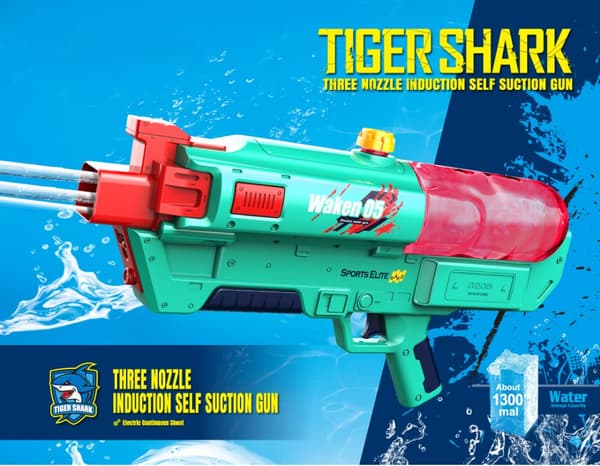 Tiger Shark Sports Elite Waken 05 elektroniskt Vattenpistol Vit