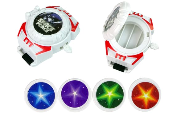 Space Warrior Set Laser Gun Lightsaber Käsiraudat Disc Launcher