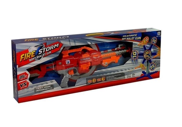 Vaahtomuovi Dart-kivääri 66 cm:n pyörivällä maalitaululla