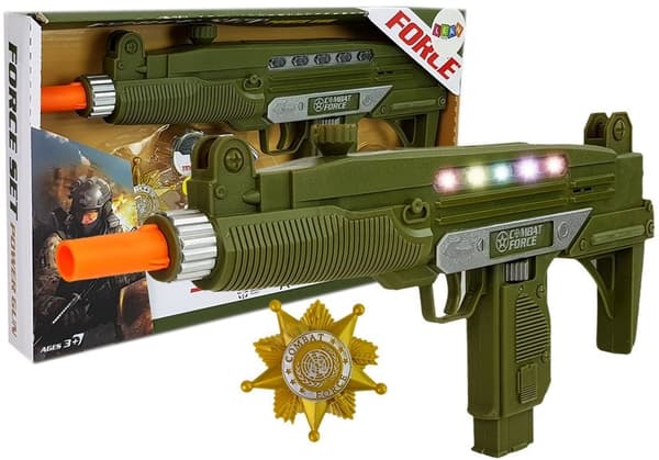 Militærsæt Gun Sound Light Badge 37 cm