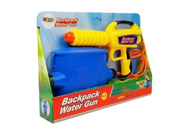 Vandpistol med tank 1080 ml gul og blå