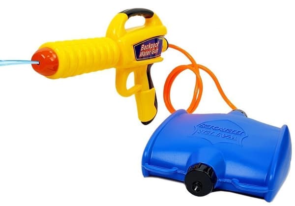 Vandpistol med tank 1080 ml gul og blå