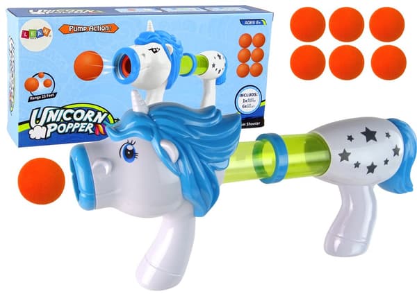 Blå Unicorn Soft Ball Launcher Pistol