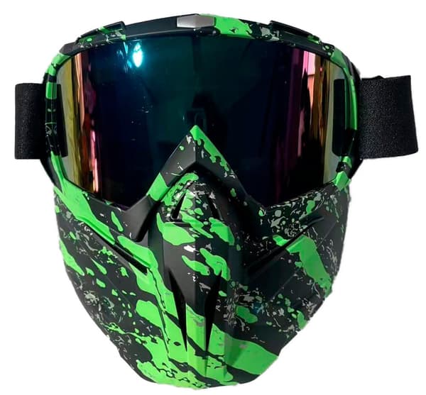 Hel ansiktsmask för gelblaster, Grön Camo