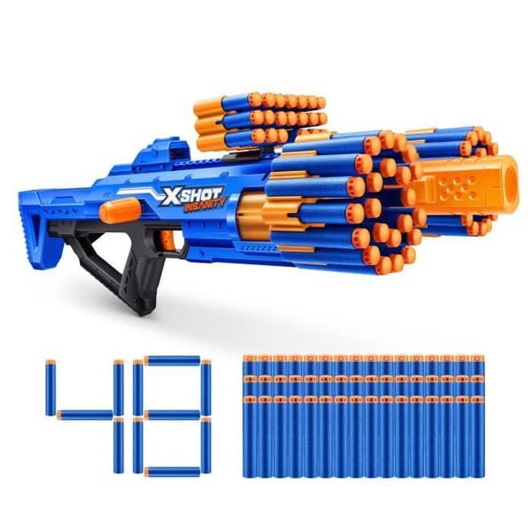 Rapid Fire Blaster - ZURU - XSHOT Insanity Berzerko - Roterande pipblåsare med 8 pilar och snabb eld upp till 27 meter
