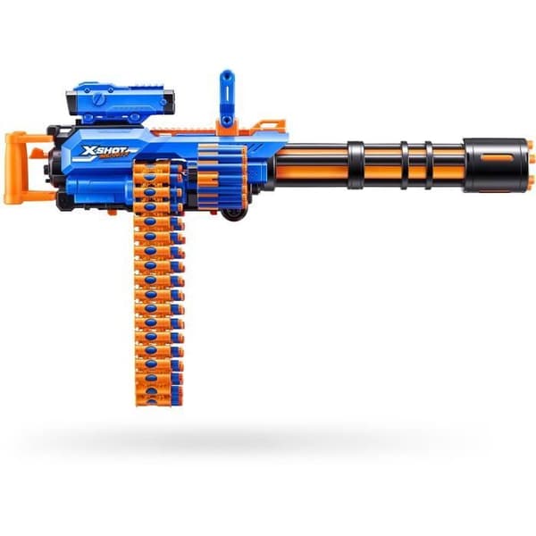 Motoriserad blaster - ZURU - X-SHOT Rage Fire - 40 dartar - Stativ inkluderat - Räckvidd 27 m