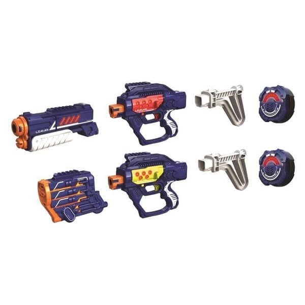 LAZER MAD - Extreme Advance Battle Ops - Child Laser Game - 2 X pistoler + 2 mål + tillbehör - 8 år och +