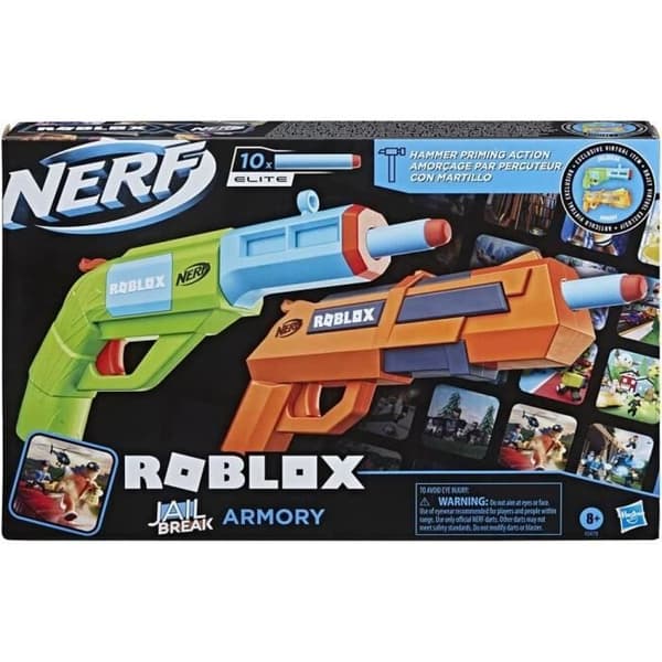 NERF - Roblox Jailbreak: Armory - 2 Blasters - 10 NERF-pilar - Kod för virtuellt föremål i spelet