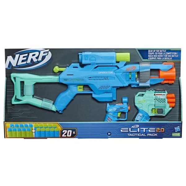 Nerf Elite 2.0 Tactical Pack - NERF - Operator DB-2, Trio TD-3, Ace SD-1 - 20 pilar ingår