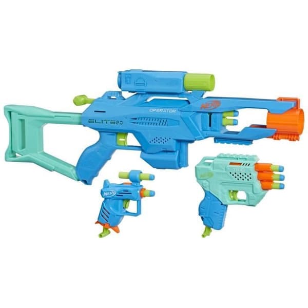 Nerf Elite 2.0 Tactical Pack - NERF - Operator DB-2, Trio TD-3, Ace SD-1 - 20 pilar ingår
