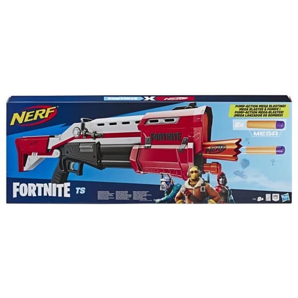 NERF - Fortnite TS Pump Blaster med 8 officiella Nerf Mega Dart