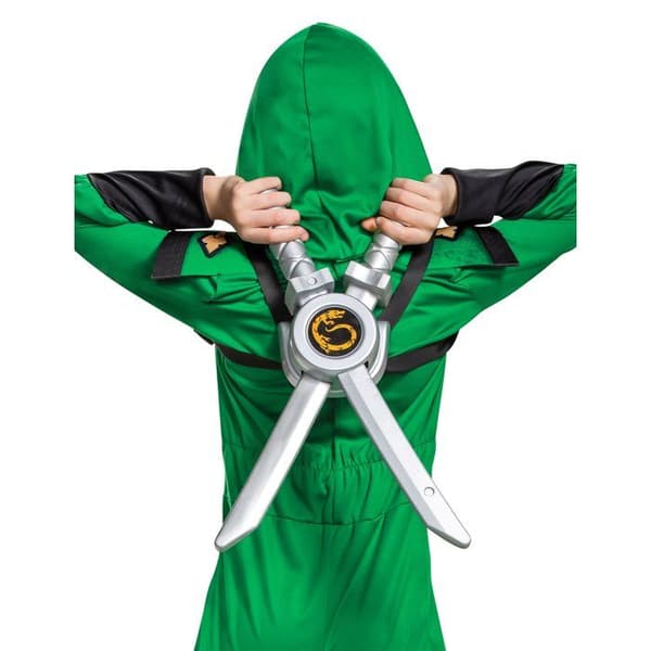 Lego Ninjago kostymtillbehör - Dubbelsabel med silverslida - Blandat - UTKLÄDD - Från 4 år