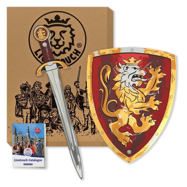 Noble Knight Skumsvärd + sköld, röd