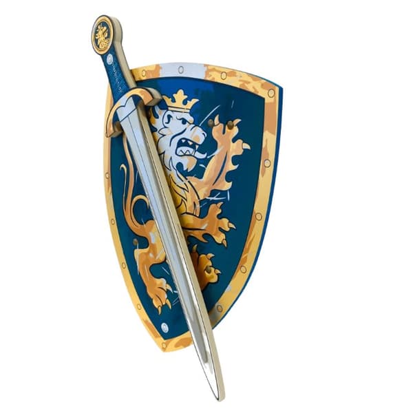 Noble Knight Skumsvärd + sköld, blå
