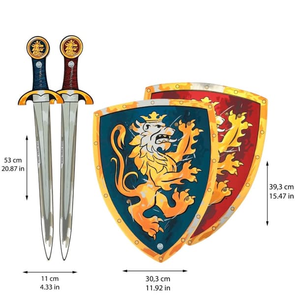 Noble Knight 2xSkumsvärd + 2xSköld