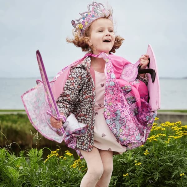 Crystal Princess-set med svärd + sköld i skumplast
