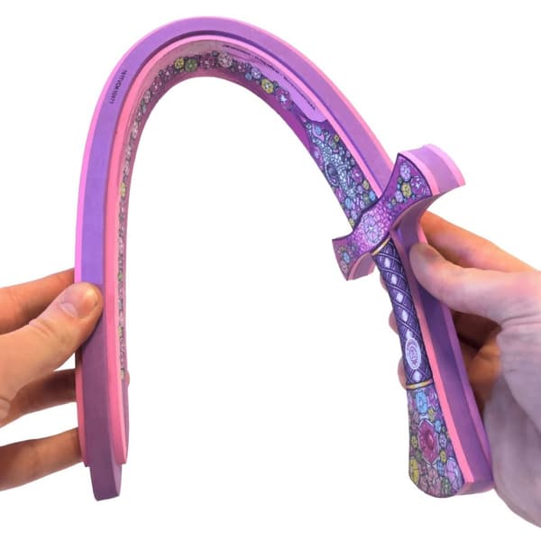 Crystal Princess-set med svärd + sköld i skumplast