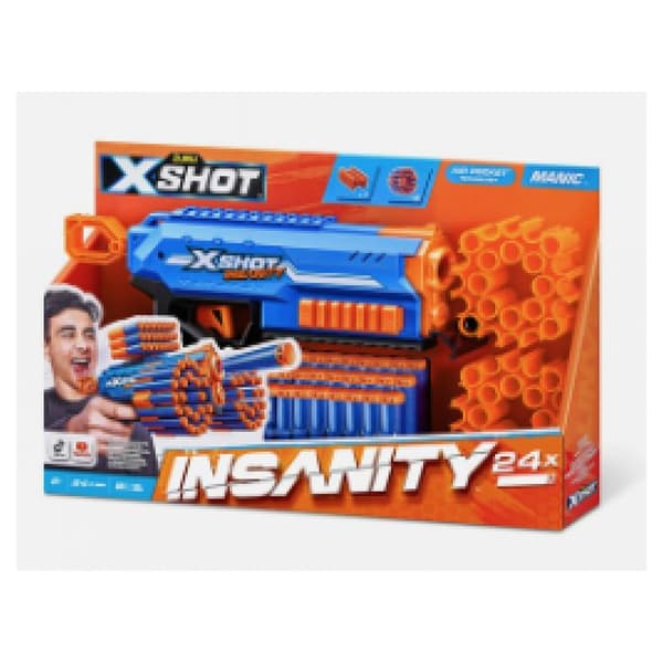 Piltav kastare - ZURU - X-SHOT Manic - Kapacitet 47 piltar - Räckvidd 30 m - Kompakt och kraftfull
