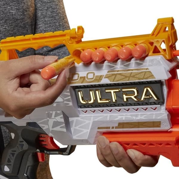 NERF - Ultra - Dorado - Motoriserad blaster - guldaccenter - snabb omladdning - 12 pilar
