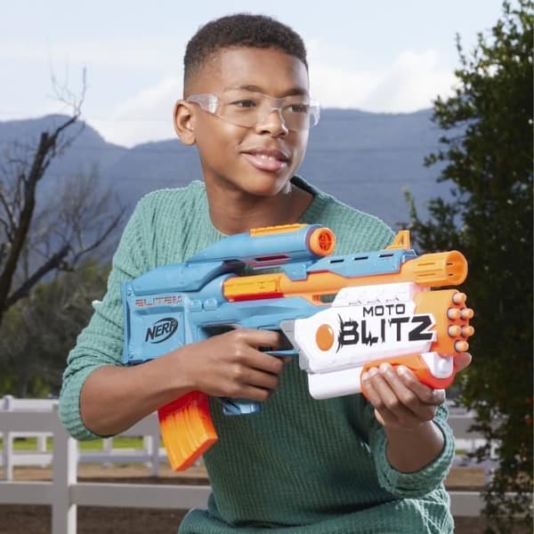 Nerf Elite 2.0 Motoblitz - 2 i 1 blaster med 22 pilar inkluderade och integrerat sikte