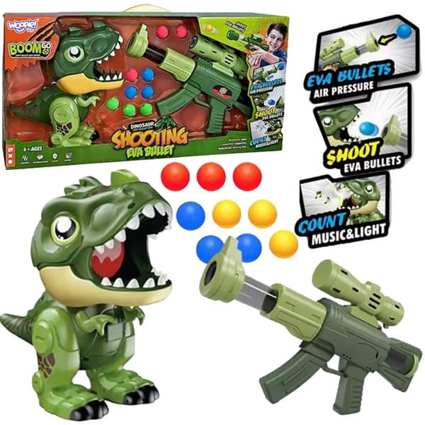 WOOPIE Interaktiv Skumma Boll Pistol + Dinosaurie Launcher