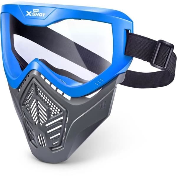 Accessoar - ZURU - X-SHOT Excel Blå Mask - Justerbart mask - Stilig design - Inbyggd ventilation