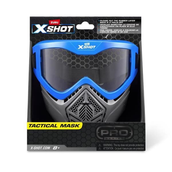 Accessoar - ZURU - X-SHOT Excel Blå Mask - Justerbart mask - Stilig design - Inbyggd ventilation
