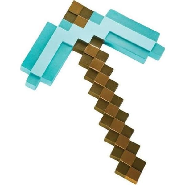 Cosplay - MINECRAFT PICKAXE - Half Moon Bay Bbq-märke - Färg(er) Brun och blå - Huvudfärg Vit