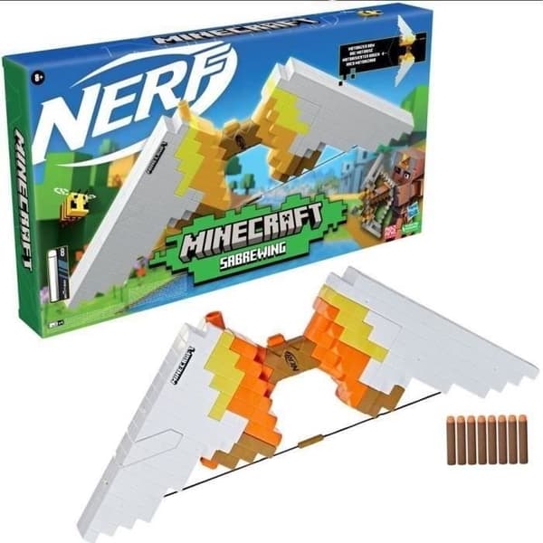 Nerf Minecraft Sabrewing Motorized Bow - 8 Dart - Minecraft Inspired