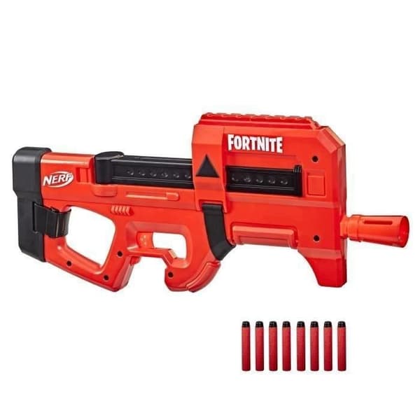 Nerf Fortnite Compact SMG, Motorized Dart Blaster, Ultra Red Coating, 8-Dart Internal Magazine, Inkluderar 8 Dart