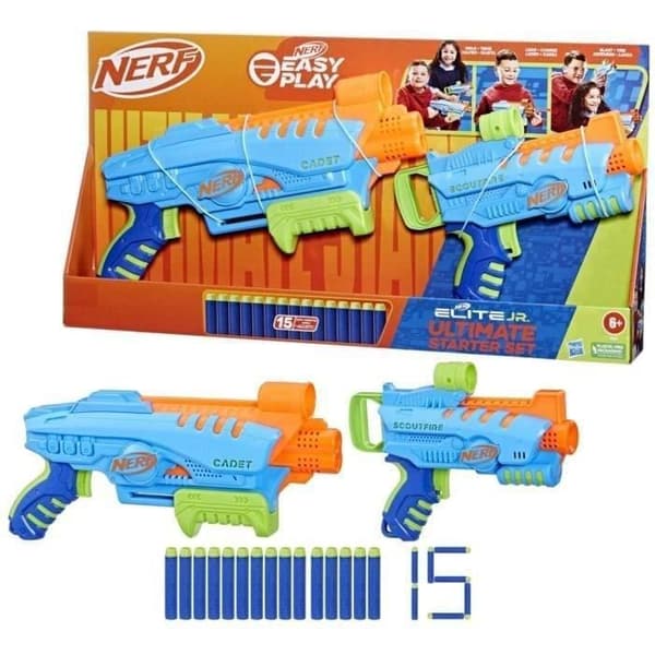 Skjutspel - NERF - Nerf Elite Jr Ultimate Starter Set - Blandat - Flerfärgad - 6 år