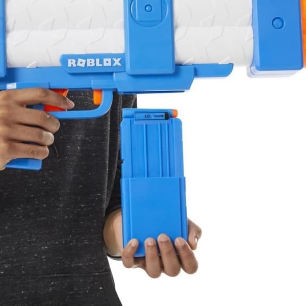 Nerf Roblox Arsenal, Motorized Pulse Laser Blaster, 10 Dart, Magasin och virtuell artikelkod i spelet, F2484EU5
