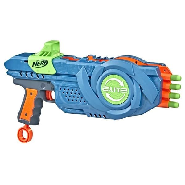 NERF - Elite 2.0 - Flipshots Flip -8 Blaster med 2 x 4 svängbara pipor - 8-dart kapacitet - 8 NERF dart -