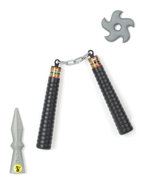 Nunchaku-ninja-sett i plast.Size-One size
