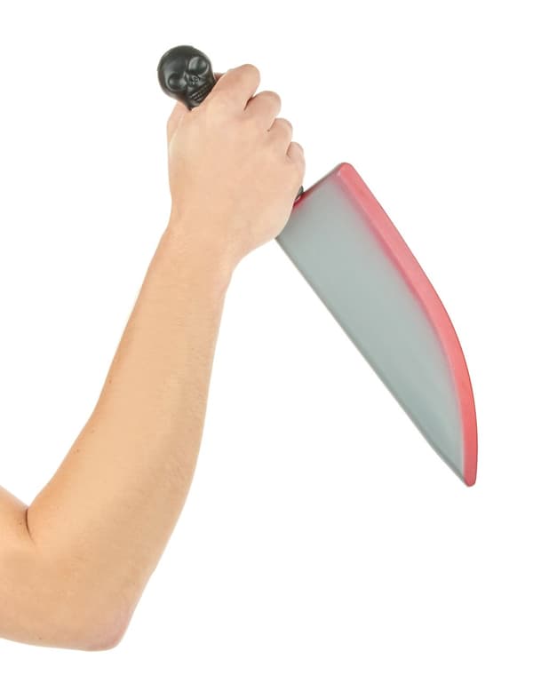 Halloween plastik blodig kniv.Size-One size