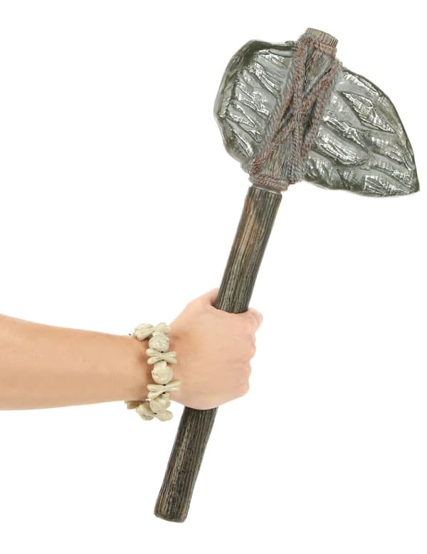 Forhistorisk øks 56 cm i plast.Size-One size