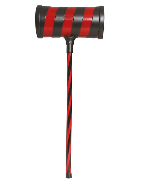 Voksen rød og svart killer clown hammer 79 cm.Size-One size