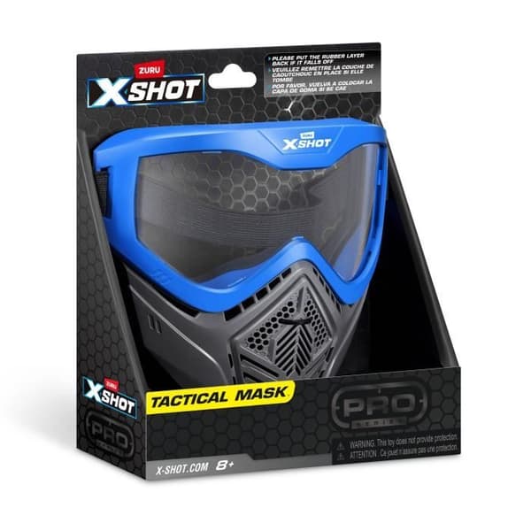 Accessoar - ZURU - X-SHOT Excel Blå Mask - Justerbart mask - Stilig design - Inbyggd ventilation