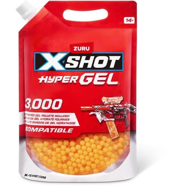 Ladda Hyper Gel - ZURU - X-SHOT Gellet Påfyllning - 3000 färdiga pastiller