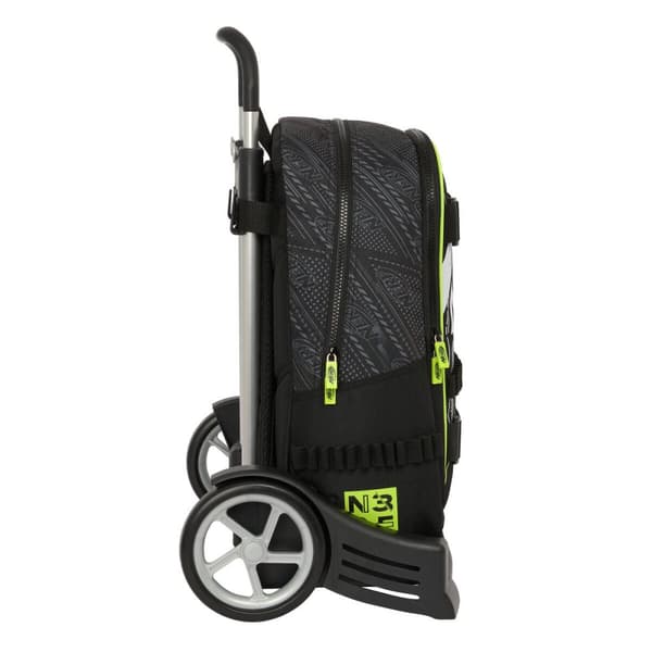 Skolväska med hjul Nerf Get ready Svart 31 x 44 x 17 cm