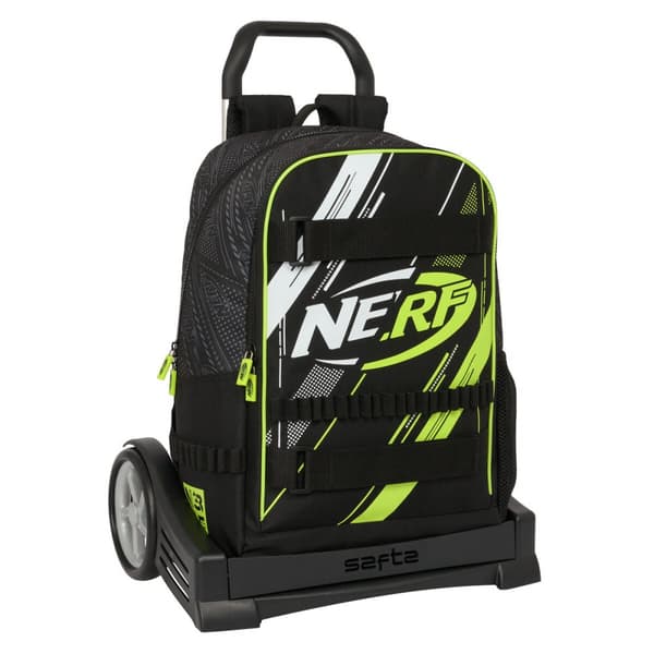 Skolväska med hjul Nerf Get ready Svart 31 x 44 x 17 cm