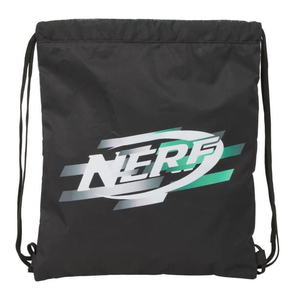 Skopåse med remmar Nerf Game Svart 35 x 40 x 1 cm