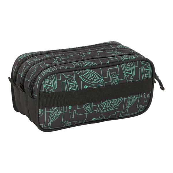 Tredubbel Carry-all Nerf Game Svart 21,5 x 10 x 8 cm