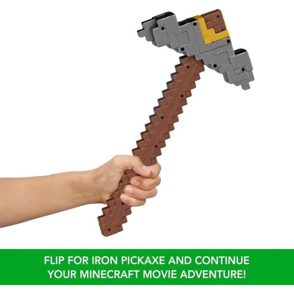 Minecraft Svärd och Spade 2 i 1, tillbehör inspirerat av "Minecraft: Filmen", JFR72 Mattel, rollspel.