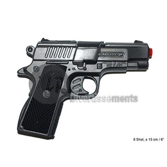 metallpistol 8 skott 15cm