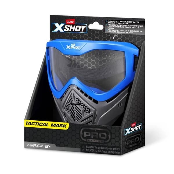 Accessoar - ZURU - X-SHOT Excel Blå Mask - Justerbart mask - Stilig design - Inbyggd ventilation