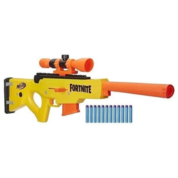 Nerf - Fortnite BASR-L - Bolt-On och Magazine Blaster, Inkluderar avtagbart sikte, 6-Dart Magazine - 12-Dart NERF - Elite