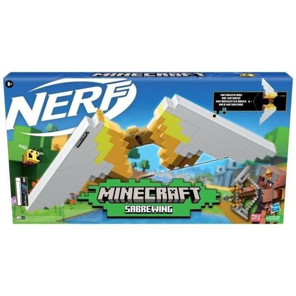 Nerf Minecraft Sabrewing Motorized Bow - 8 Dart - Minecraft Inspired
