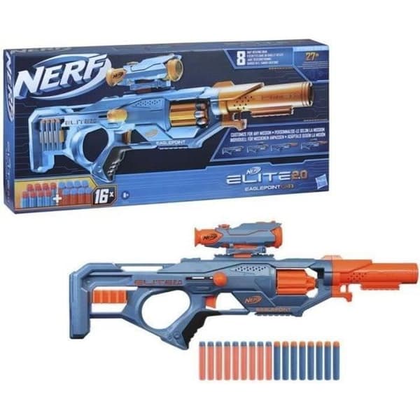 NERF - Elite 2.0 - Eaglepoint RD-8 blaster - 8 pilar - Anpassningsbar